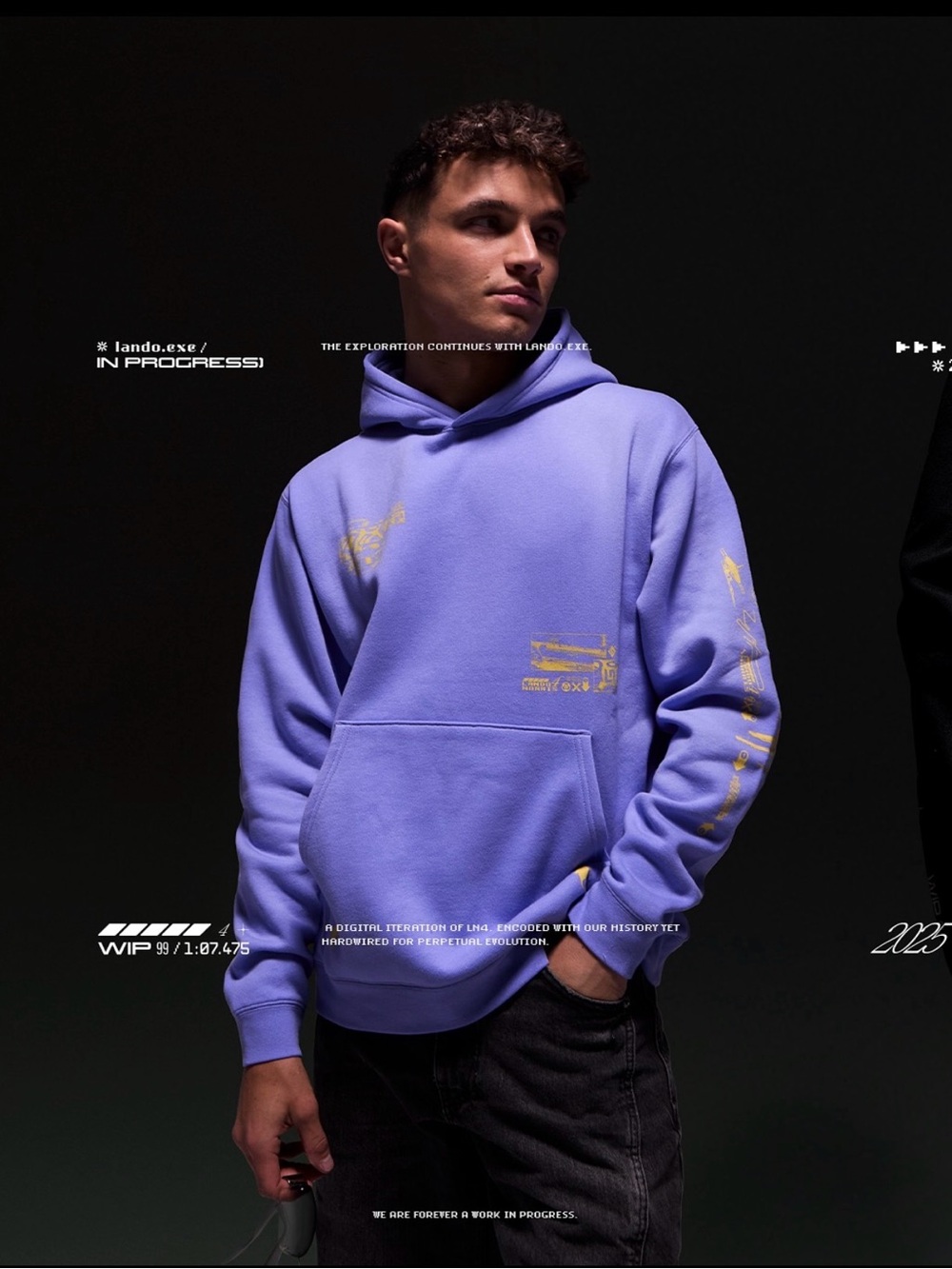 Lando Norris's Helmet Hoodie Jacaranda - Ultraviolet Size Medium